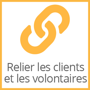 relier les clientes et les volontaires